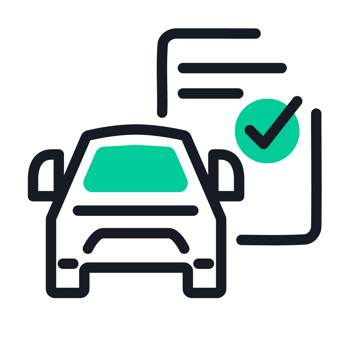 icon pre-qualified car with document