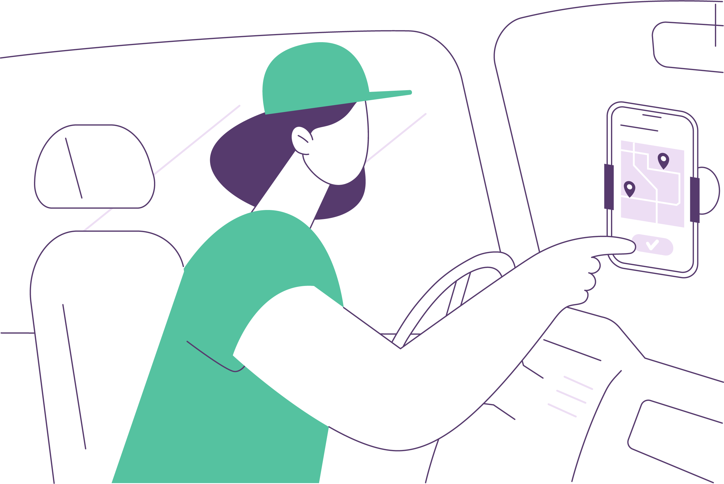 share driver using the screen